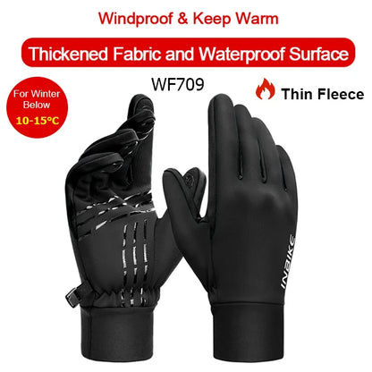 Winter Cycling Gloves for Women Warm Fleece Biking Glove for Riding Waterproof Touchscreen Accessories