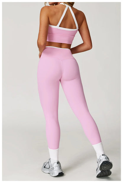 Yoga Set for Women Tight-fitting Gym Outfit Sportswear Yoga Vest Running Shorts Fitness Clothes