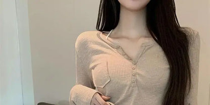 Women's T Shirts Plain Slim Sexy V Neck Novelties Goth Funny pullover Elegant Classy Tees