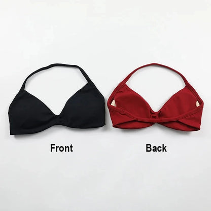 Strappy Bra Gym Top Women High Support Thin Strap Push up Bra