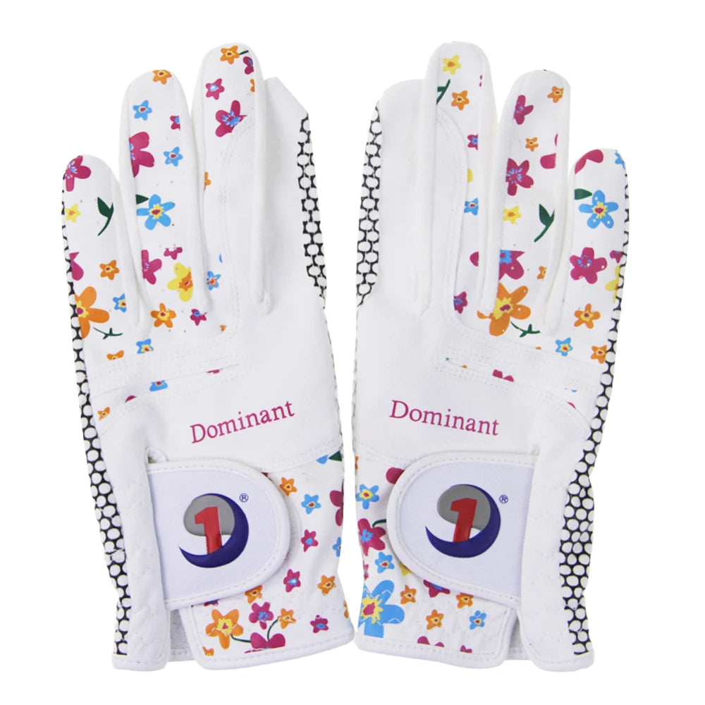 1Pair Golf Gloves  Leather Soft  Durable Gloves Anti-skid Breathable Sports Gloves