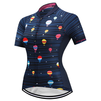 Women Cycling Jersey Tops Summer Racing Short Sleeve MTB Bike Jersey Shirt