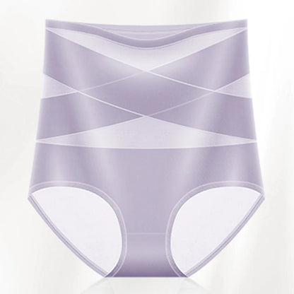 Women's highwaisted postpartum silk pants with abdominal lifting and shaping girdle