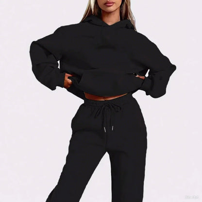 2025 Fashion Tracksuit Hoodies and Sweatpants High Quality Ladies Daily Casual Sports Hooded Outfits