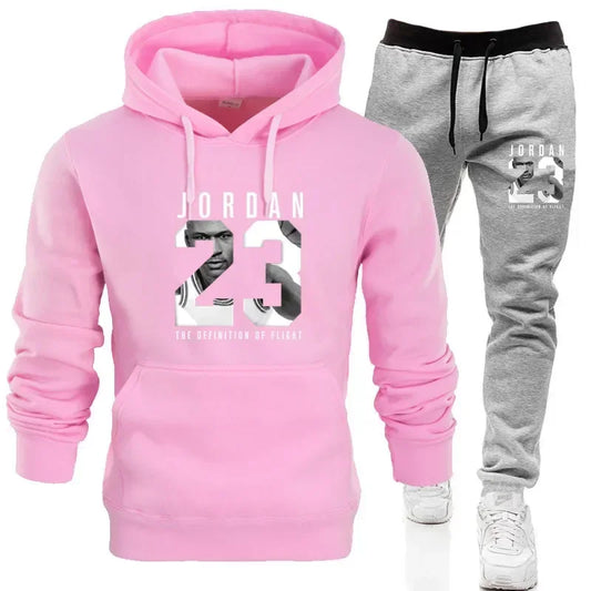 Spring 2025 women's set for women's sportswear featuring a hoodie and sweatpants