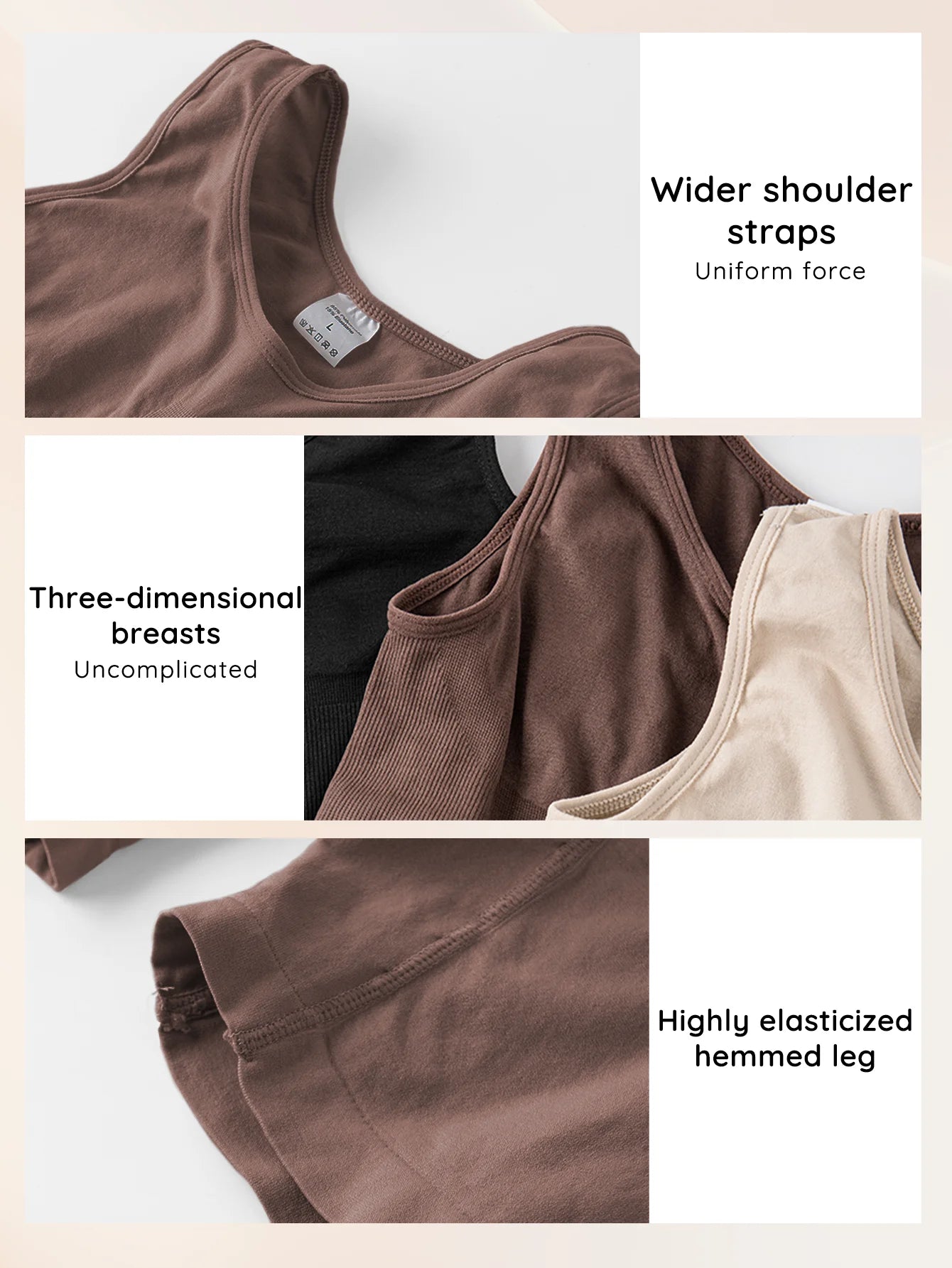 Sexy Bodysuits Full Coverage Shapewear Thigh Slim Body Suit Wide Shoulder Body Shaper Jumpsuit Seamless