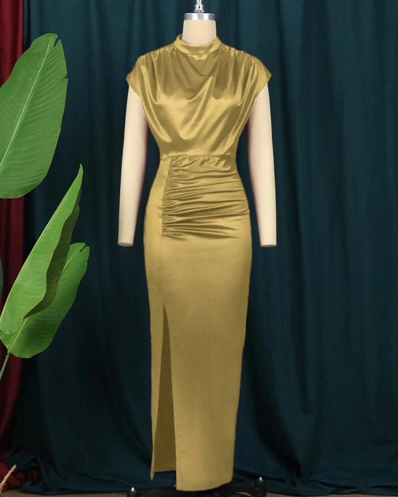 women's casual dresses draped fashion Woman clothes long prom female evening dresses elegant party dresses