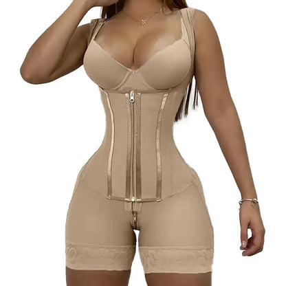 Body Shaper Women Shapewear Bodysuit 9-bone High Compression Girdles Double Tummy Control Full Body Open Crotch