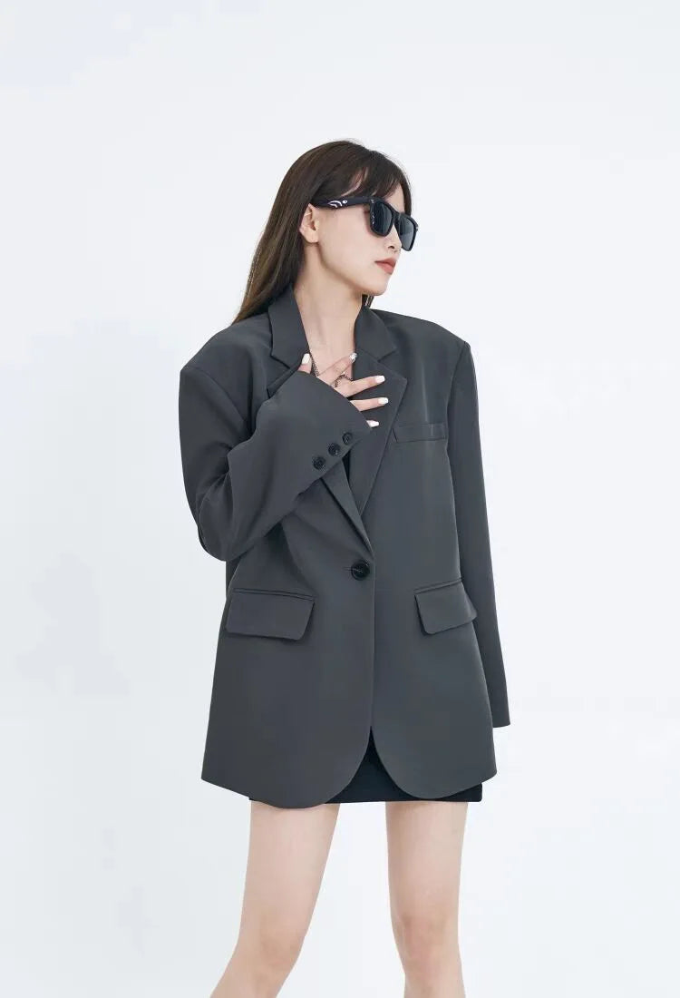 Casual Suit Jacket for Women Loose Version Temperament Commuting Small Suit Top for Women Blazer