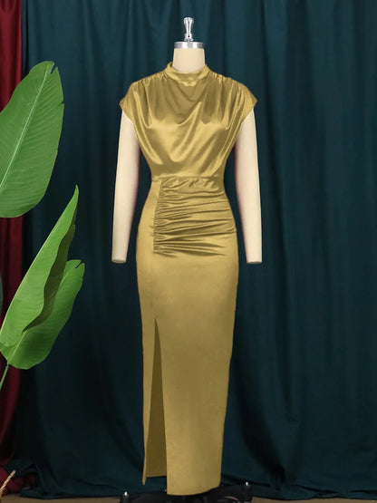 women's casual dresses draped fashion Woman clothes long prom female evening dresses elegant party dresses