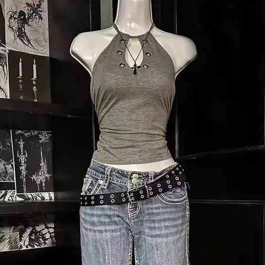 Vintage Sweet Spicy Tees Sleeveless Slim Fit Tank Crop Tops