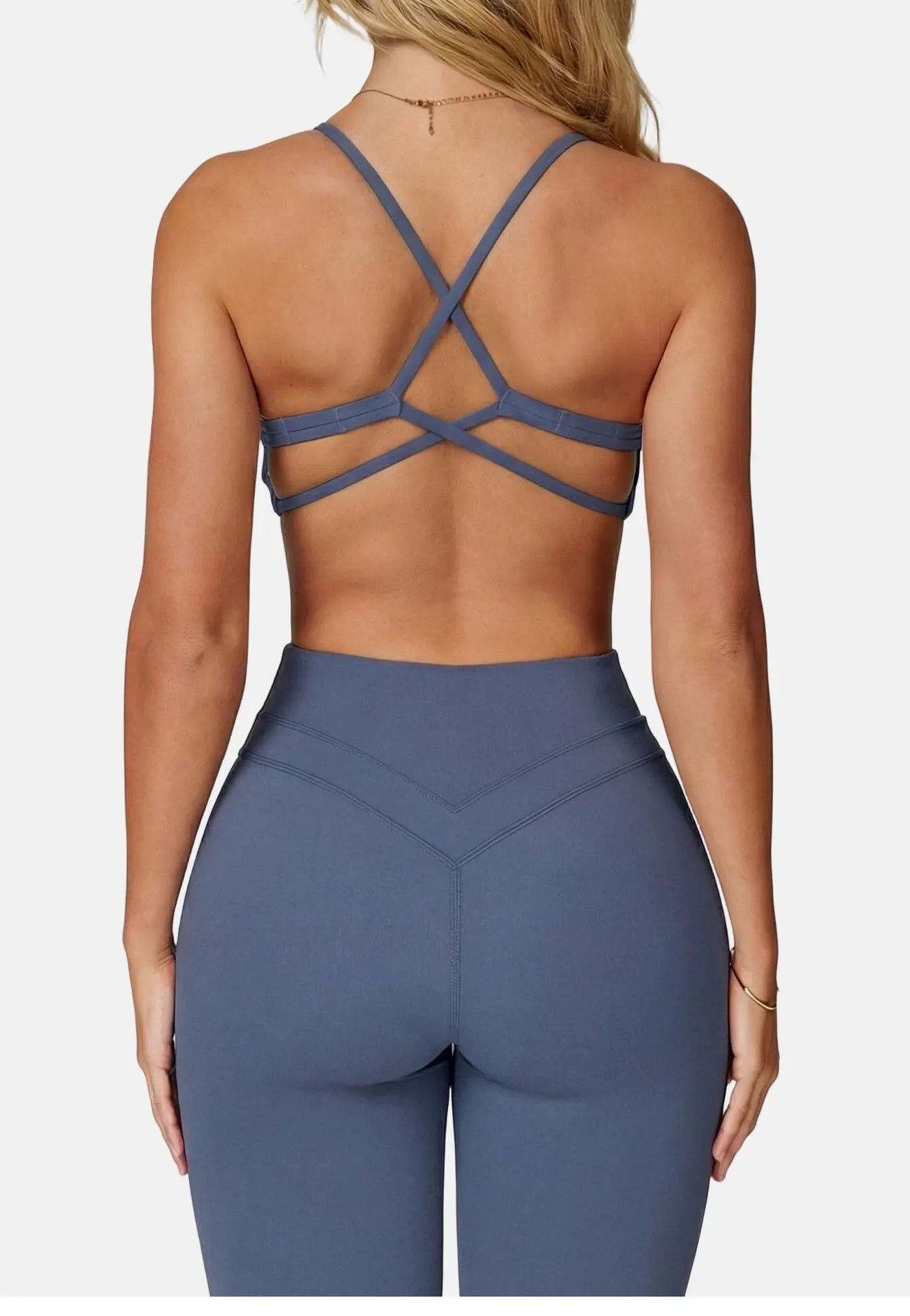 Sports Bra High Impact Support Women Gym Underwear Push-up Back Cross Yoga Crop Top Running Workout Fitness Pilates Solid Color