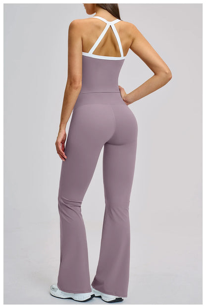 Yoga Set for Women Tight-fitting Gym Outfit Sportswear Yoga Vest Running Shorts Fitness Clothes