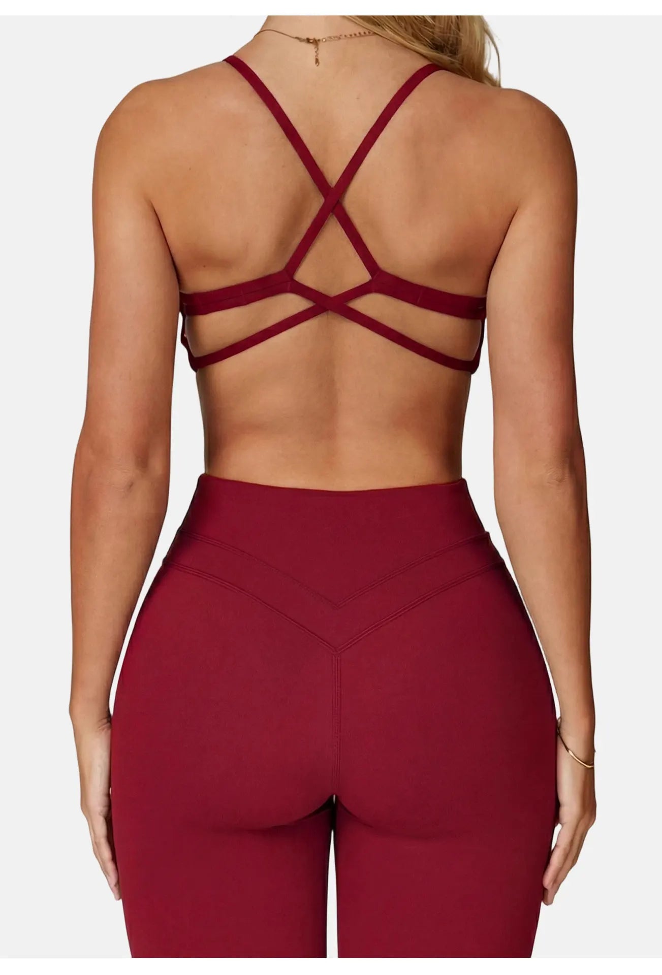 Sports Bra High Impact Support Women Gym Underwear Push-up Back Cross Yoga Crop Top Running Workout Fitness Pilates Solid Color