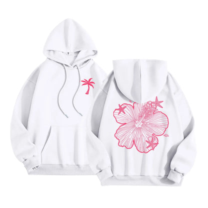 Hooded Sweatshirt Casual Long Sleeve Pullover Loose Autumn Long Sweatshirts Retro
