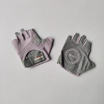 Women's fitness half finger gloves, anti slip, wear-resistant, anti cocoon bike sports cycling