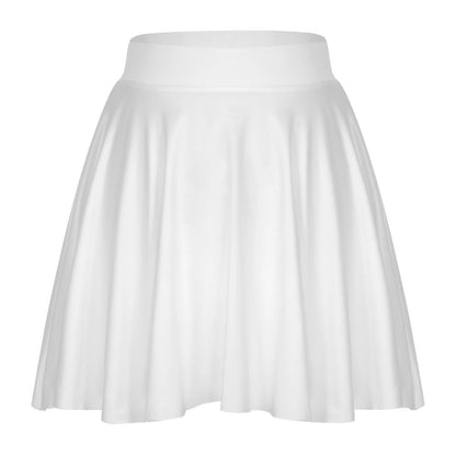 Sexy Ruffle Skirt Casual  Solid Color Elastic Waistband Flared Skirts Loungewear Homewear Sportwear Clubwear