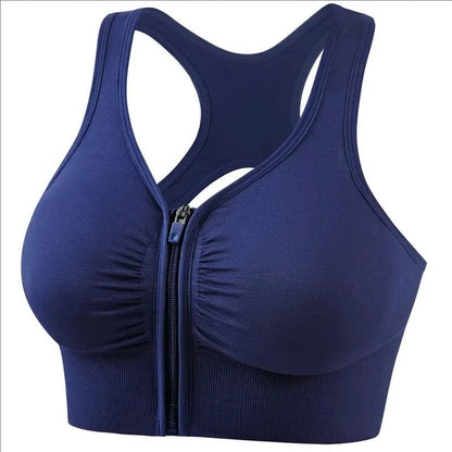 Women's sports bra front zipper design sports vest fashionable bra yoga