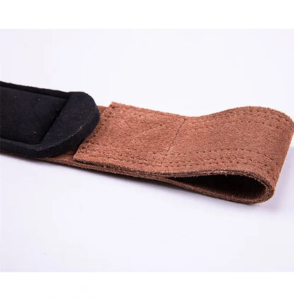 Leather Weight Lifting Wrist Straps Pull-ups Bands Gym Lifting Straps with Non Slip Cowhide Grip