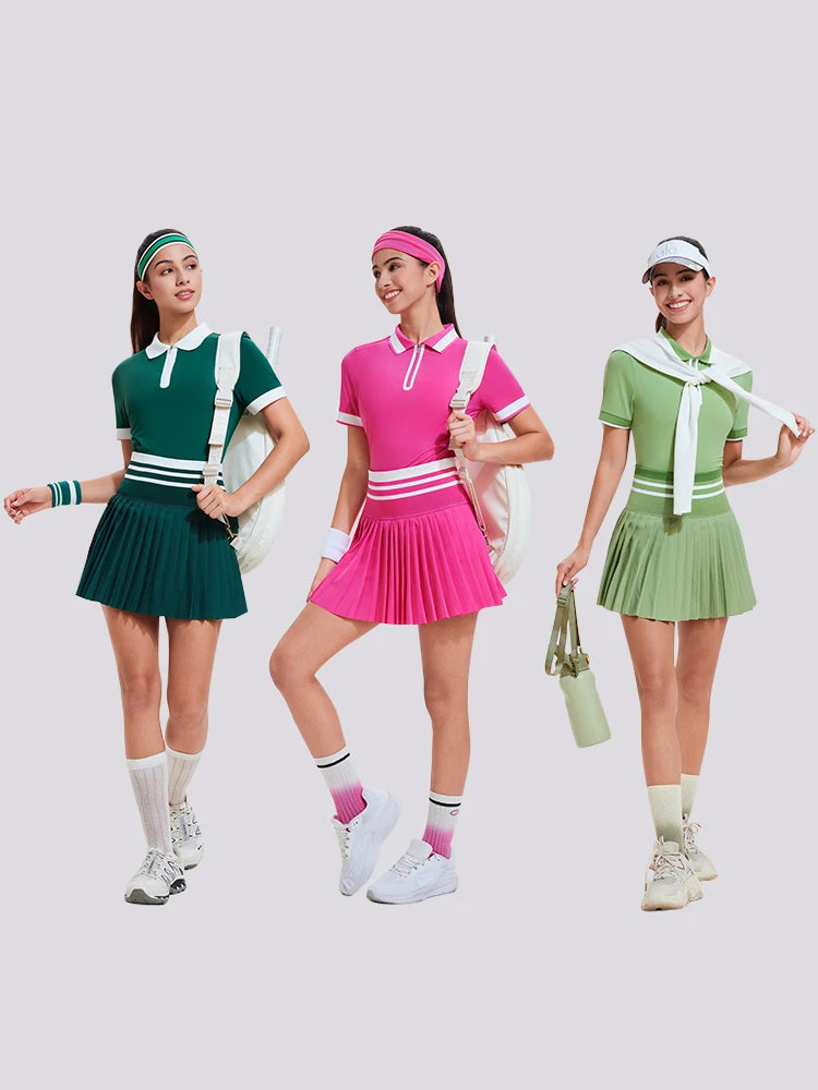 Women Short Sleeve Golf Wear Fashion Lady Top Sports Tennis T Shirts