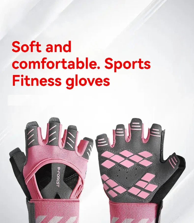 Half Finger Gym Gloves Training Fitness Gloves Anti-slip Gel Bodybuilding Workout