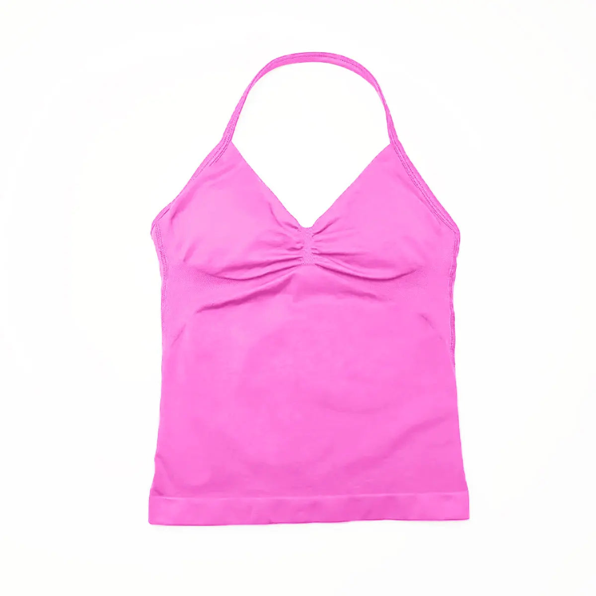 Longline Strappy Top Sports Fitness Tank Top Gym Beautiful Open Back Bra Halter