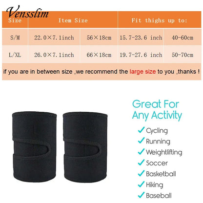Fat Burn Thigh Trimmer Wrap Women Thermo Neoprene Weight Loss 2 Pieces Leggings Shapers