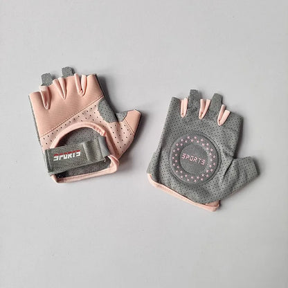 Women's fitness half finger gloves, anti slip, wear-resistant, anti cocoon bike sports cycling