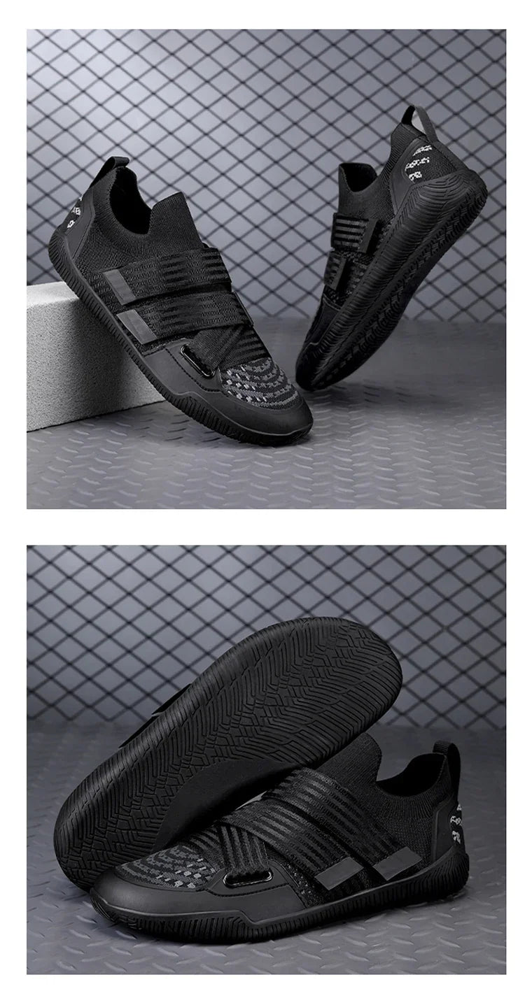 Training Lightweight Sneakers Unisex Weightlifting Hook and Loop Squat Shoes