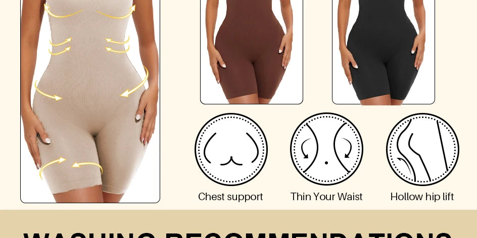 Sexy Bodysuits Full Coverage Shapewear Thigh Slim Body Suit Wide Shoulder Body Shaper Jumpsuit Seamless