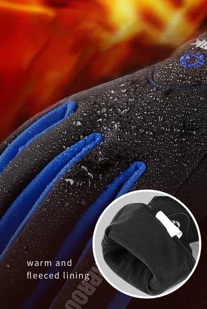 Winter Cycling Gloves for Women Warm Fleece Biking Glove for Riding Waterproof Touchscreen Accessories