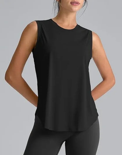 Women's sleeveless sports breathable lightweight  tennis yoga shirts