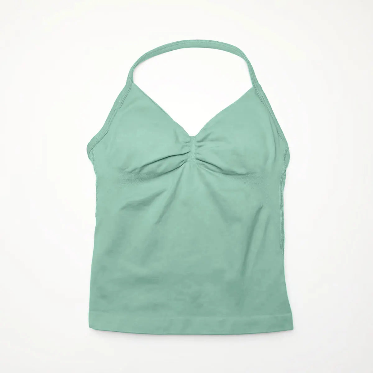 Longline Strappy Top Sports Fitness Tank Top Gym Beautiful Open Back Bra Halter