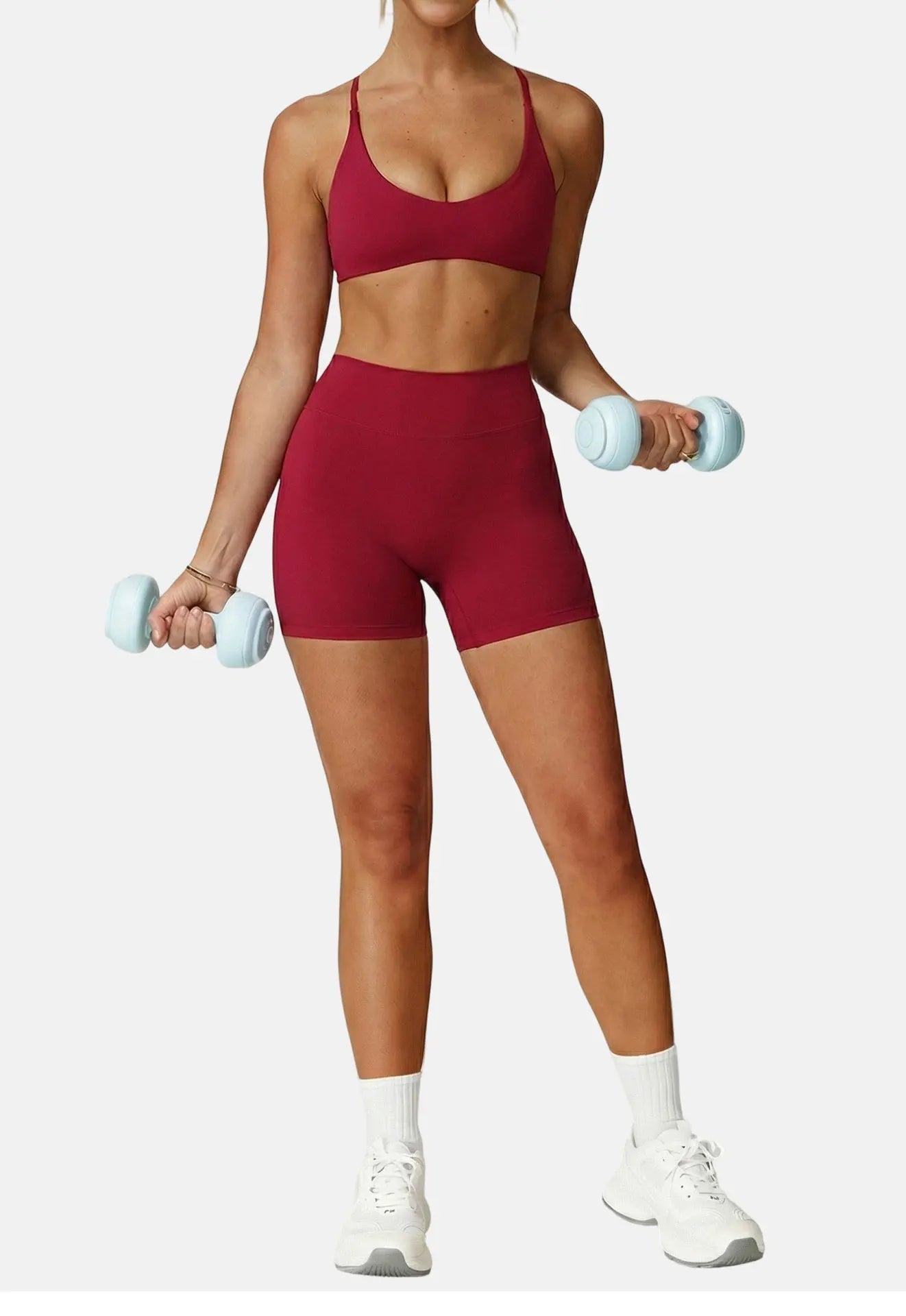 Sports Bra High Impact Support Women Gym Underwear Push-up Back Cross Yoga Crop Top Running Workout Fitness Pilates Solid Color