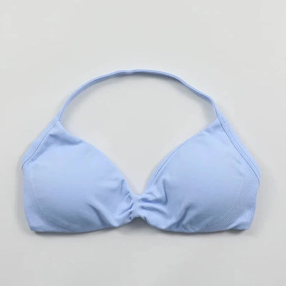 Strappy Bra Gym Top Women High Support Thin Strap Push up Bra