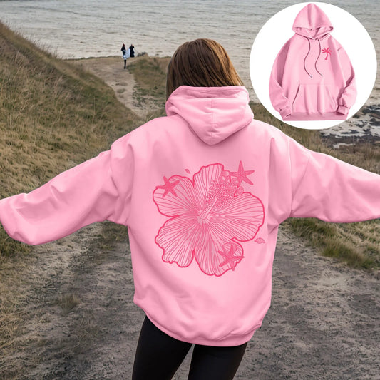 Hooded Sweatshirt Casual Long Sleeve Pullover Loose Autumn Long Sweatshirts Retro