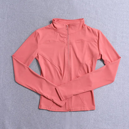 Women Sport Jacket Long Sleeve Shirt Workout Gym Training Clothing Yoga Sportswear