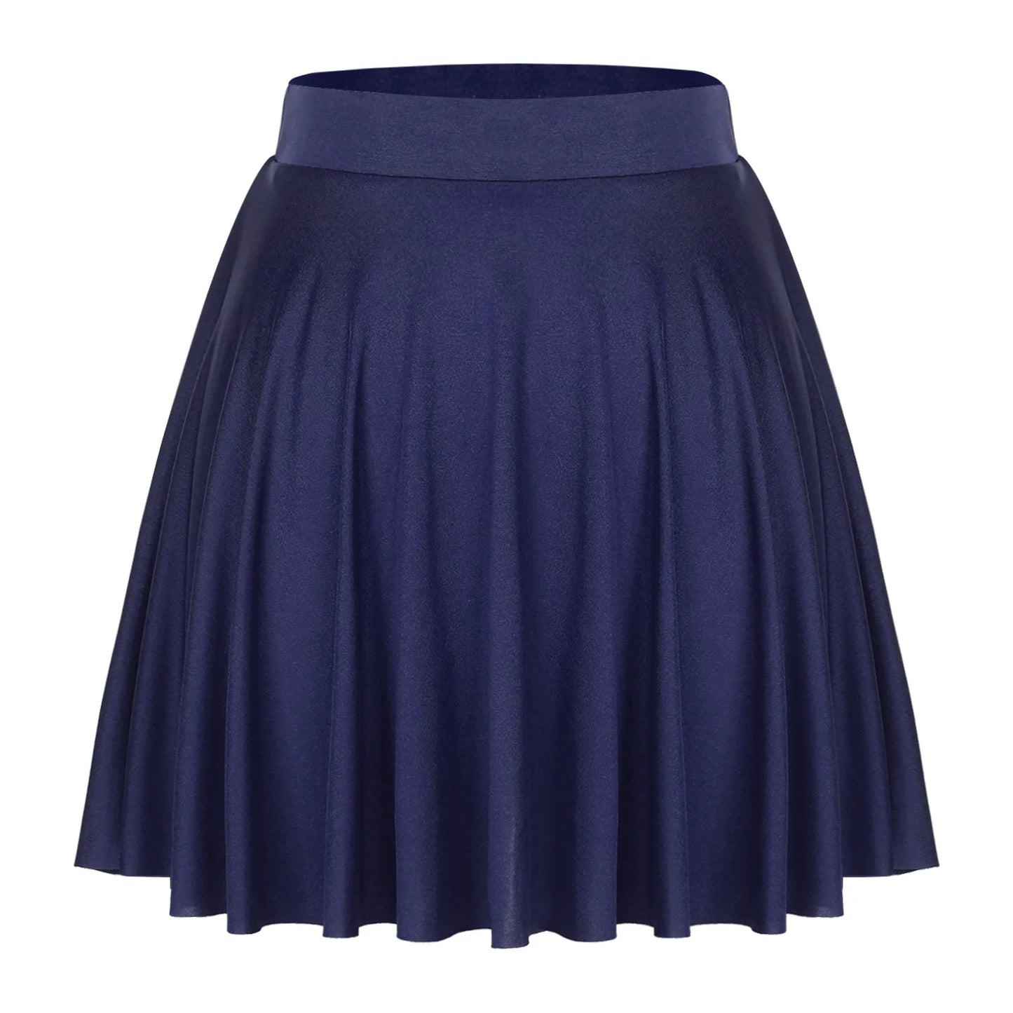 Sexy Ruffle Skirt Casual  Solid Color Elastic Waistband Flared Skirts Loungewear Homewear Sportwear Clubwear