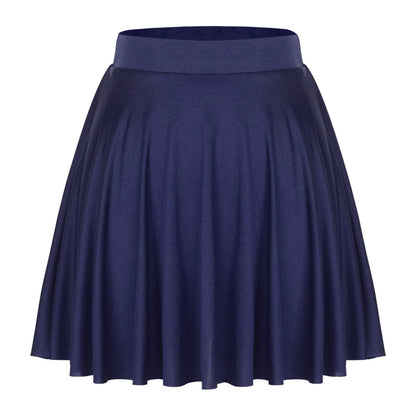Sexy Ruffle Skirt Casual  Solid Color Elastic Waistband Flared Skirts Loungewear Homewear Sportwear Clubwear