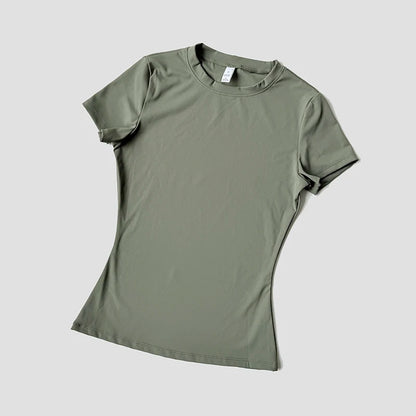 Women Seamless T Shirts Fitness Clothes Short Sleeve Yoga Active Wear