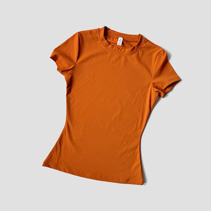 Women Seamless T Shirts Fitness Clothes Short Sleeve Yoga Active Wear