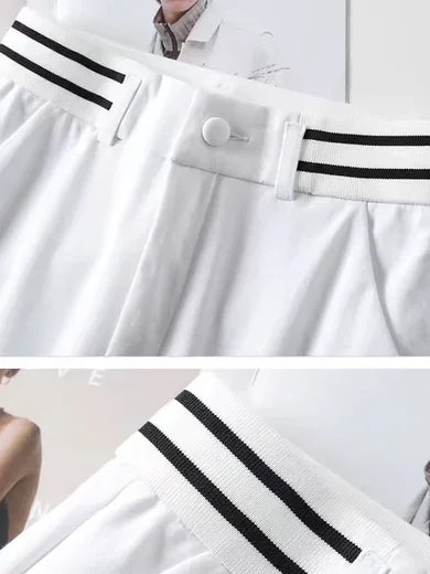 Golf Pants  Bell Bot High Waist Slim Fit Elastic Micro Flared Versatile Slimming Suit Pants