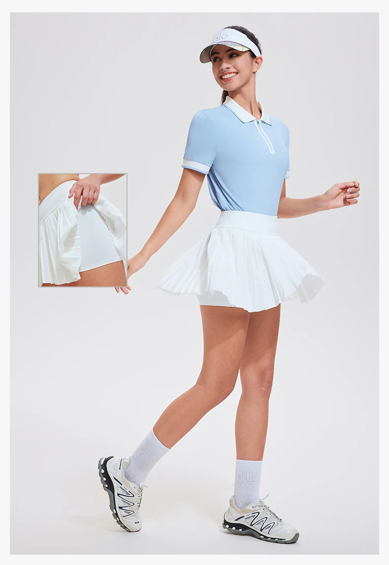 Women Short Sleeve Golf Wear Fashion Lady Top Sports Tennis T Shirts