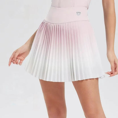 Golf Mini Skirt High Waist Pleated Tennis Sport Skirt Pocket  Fitness Casual Skorts