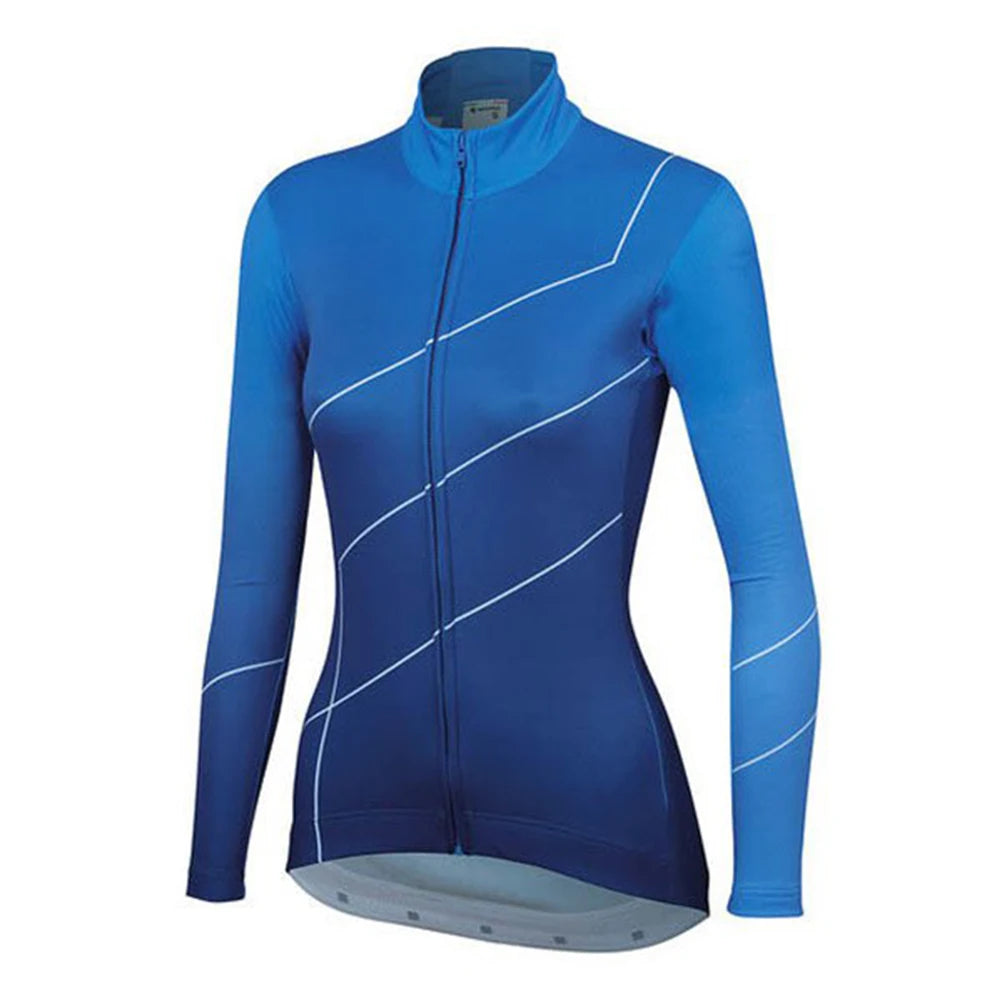 Women's Cycling Long Sleeves Jersey Set  Anti-UV  Outdoor Mountain Bike  Sportswears