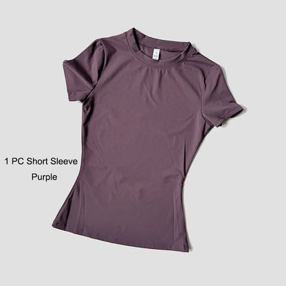 Sports Sets Fitness Hip-lifting Tight Top Short Sleeve