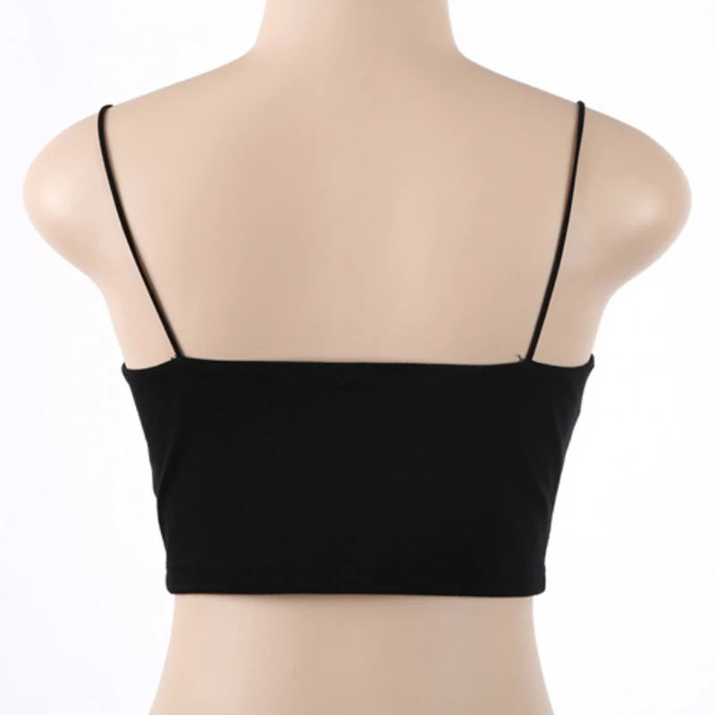 Summer Fashion Tanks Tops Sexy Vest Sleeveless Cotton Straps Camis Fitness Bustier Crop Top Seamless Tees