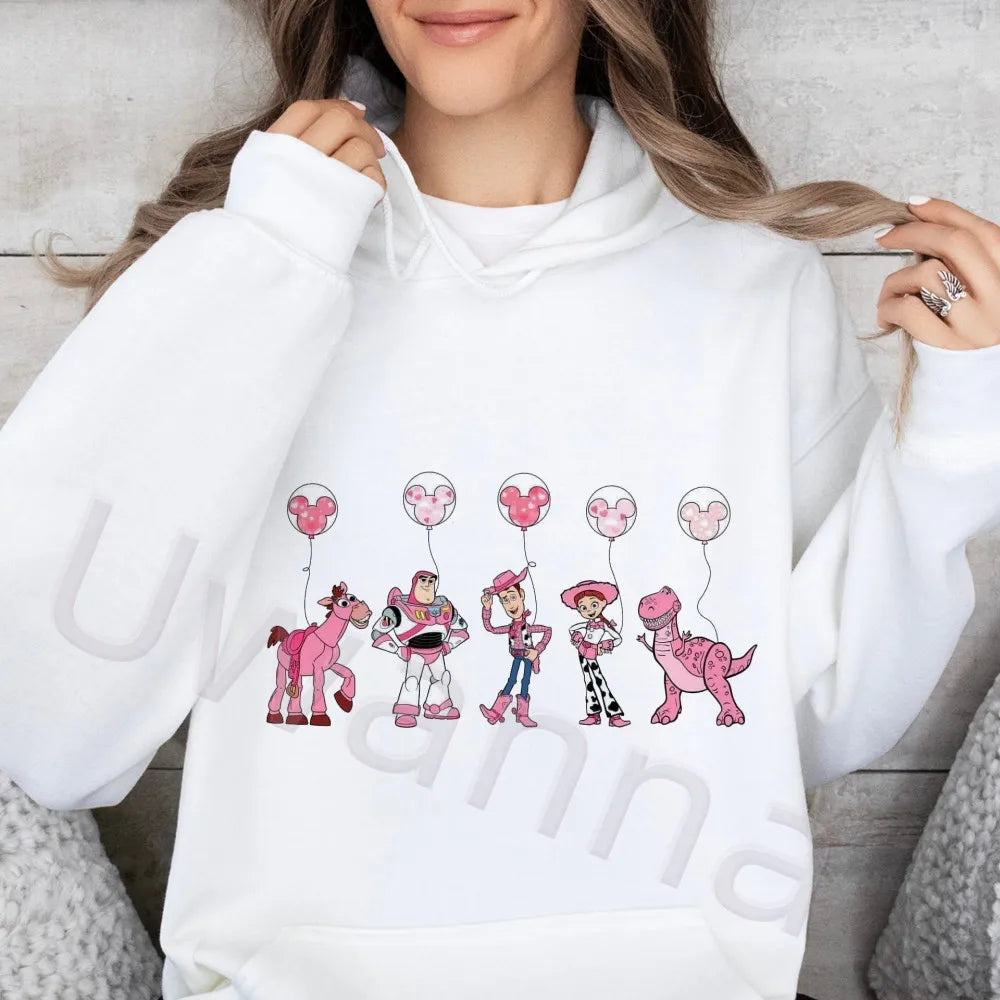 Toy Story Graphic Cute Loose Fit Sweatshirt Harajuku Female Winter Fleece Hoodies