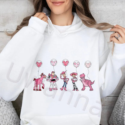 Toy Story Graphic Cute Loose Fit Sweatshirt Harajuku Female Winter Fleece Hoodies