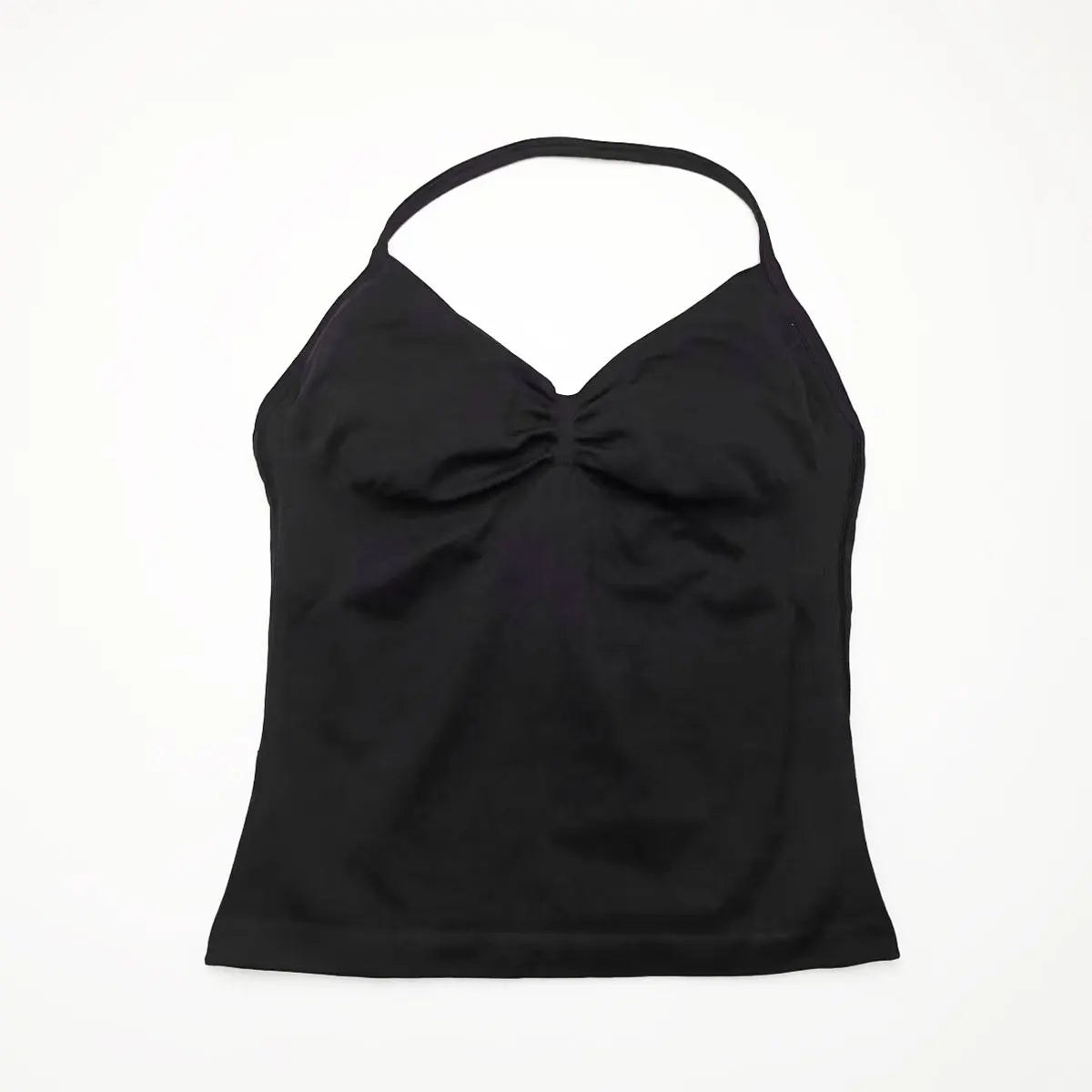 Longline Strappy Top Sports Fitness Tank Top Gym Beautiful Open Back Bra Halter